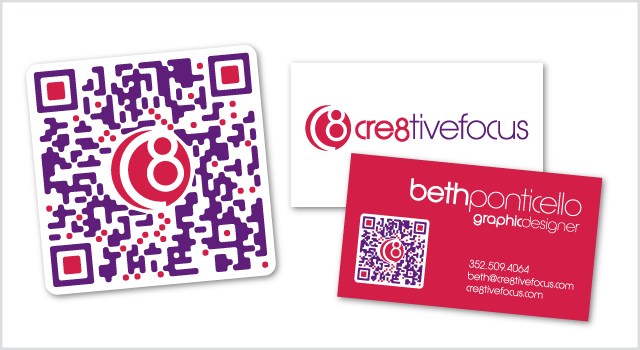 Cre8tiveFocus Branding - QR code and business card